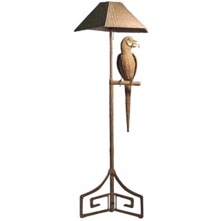 Mario Lopez Torres Wicker Parrot Floor Lamp For Sale