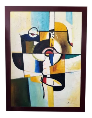 Contemporary Abstract Oil Painting by Jason York, Framed