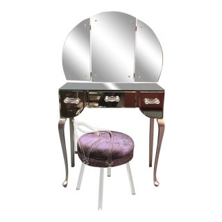 Vintage Mirrored Vanity For Sale