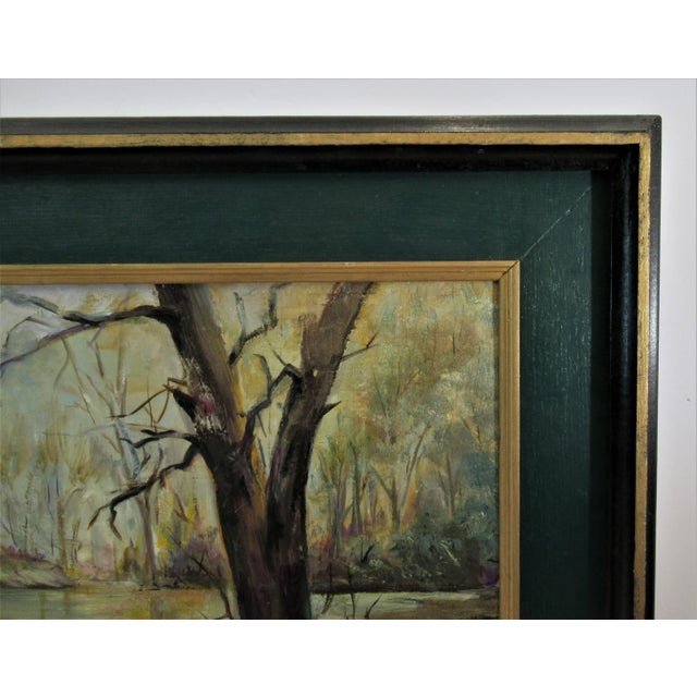 Irina Belotelkin Roublon, Landscape with Trees and House, 1969 For Sale In San Francisco - Image 6 of 7