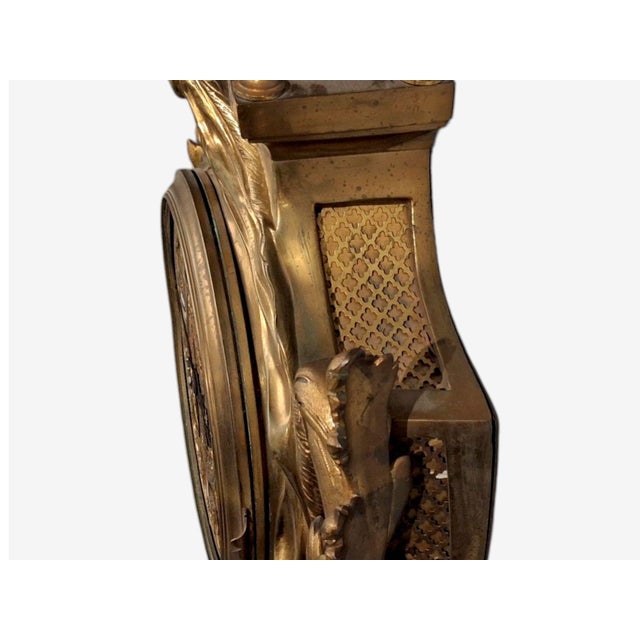 Louis Xv, Figural Cartel Clock, Dore Bronze, France, 19th Century For Sale - Image 11 of 18