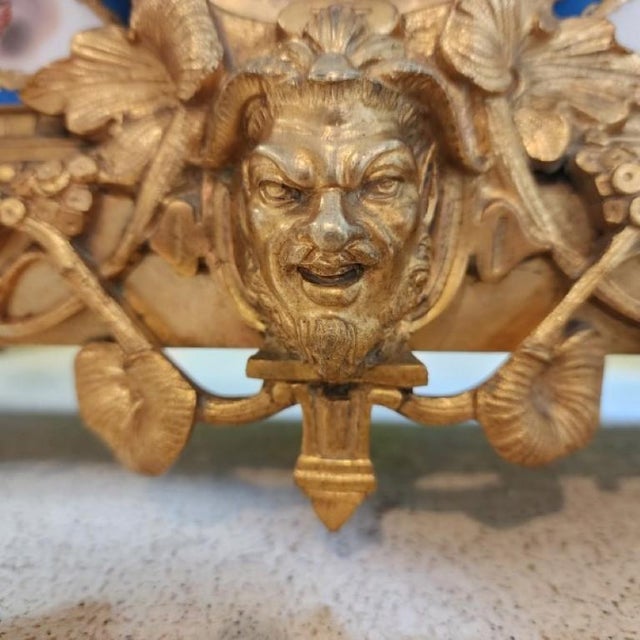 19th C. French Lévy Frères Napoleon III Gilt Bronze & Porcelain Mantel Clock For Sale - Image 14 of 15
