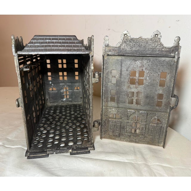 Rare Complete Big Antique Jarvis 1891 Traders Bank Toronto Cast Iron Still Bank For Sale - Image 17 of 18
