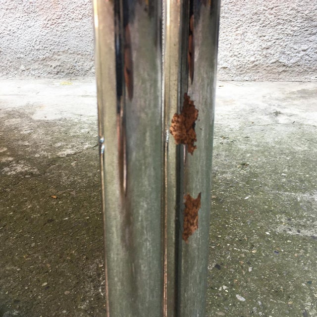 Mid-Century Modern Italian Chrome Dining Table with Smoked Top, 1970s For Sale - Image 12 of 16