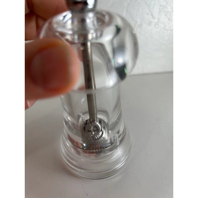 bonjour! -price is for a single pepper or salt-grinder -Peugeot grinder made in France -exterior made of lucite with a...