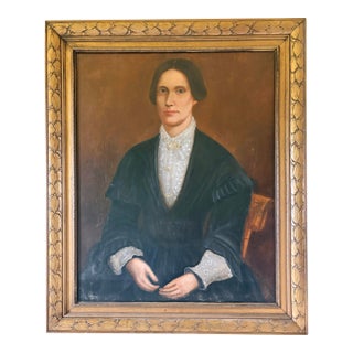 Late 19th Century French Oil on Canvas Portrait of a Woman For Sale