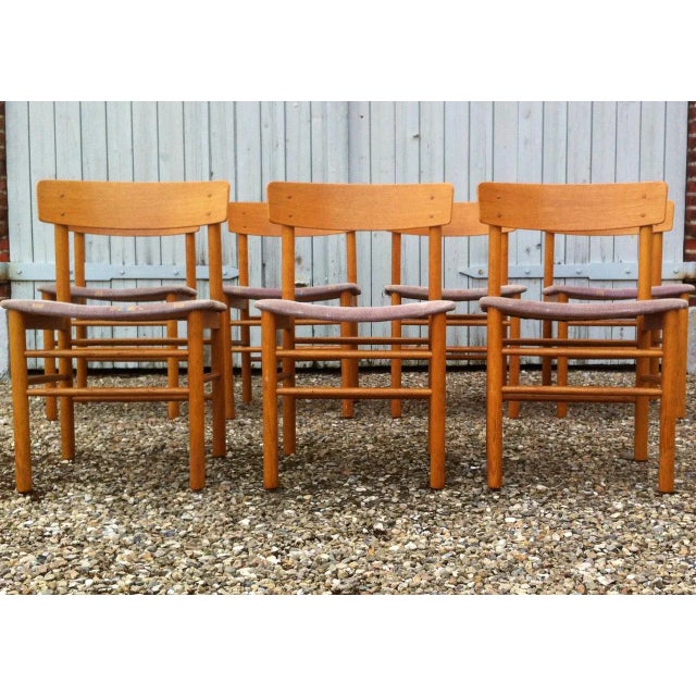 Mid-Century Modern Oak Dining Chairs from Farstrup Møbler, 1970s, Set of 7 For Sale - Image 3 of 9