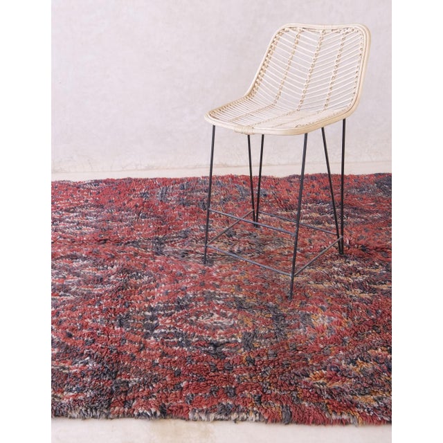 1970s Beni MGuild Moroccan Red Wool Rug - 11 X 6 Ft For Sale - Image 4 of 8