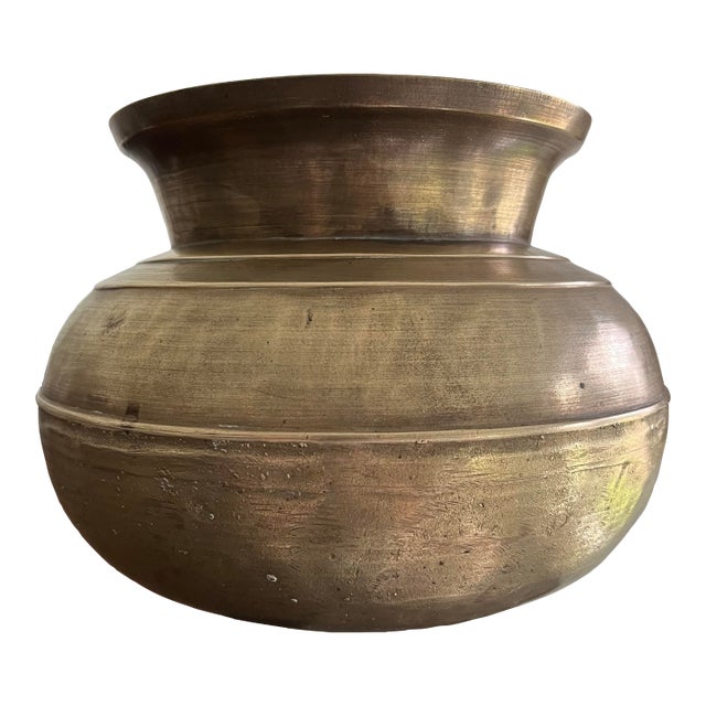 Mid-Century Handcrafted Brass Indian Water Pot For Sale