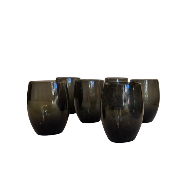 Mid 20th Century Holmegaard Per Lütken Smoky Highball Tumblers – Set of 6, Mid-Century Danish Modern For Sale - Image 11 of 15