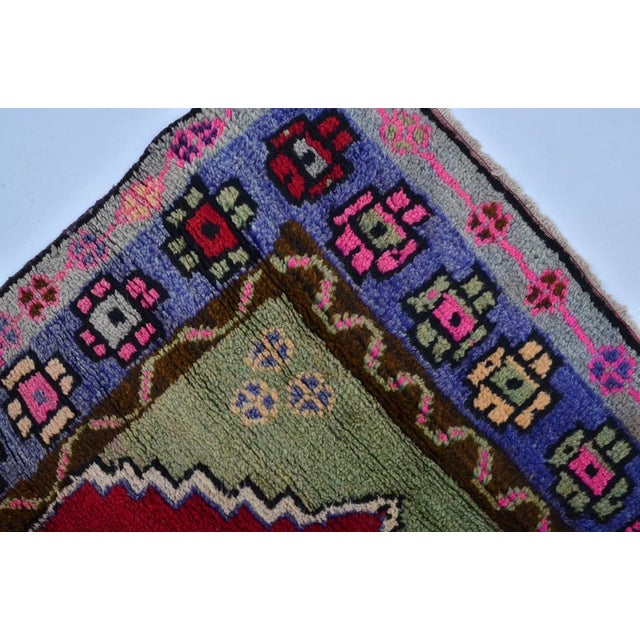 Turkish Wool on Wool Vintage Home Decor Rug For Sale - Image 3 of 10