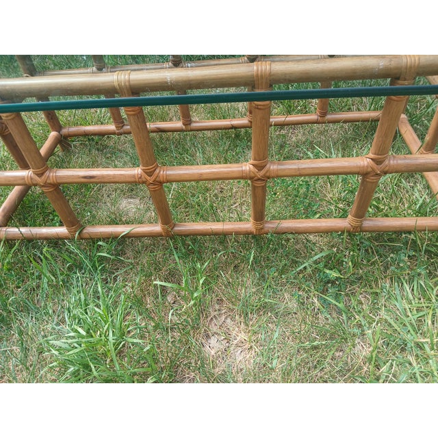 Vintage Bamboo Coffee Table, Rectangular For Sale - Image 9 of 10