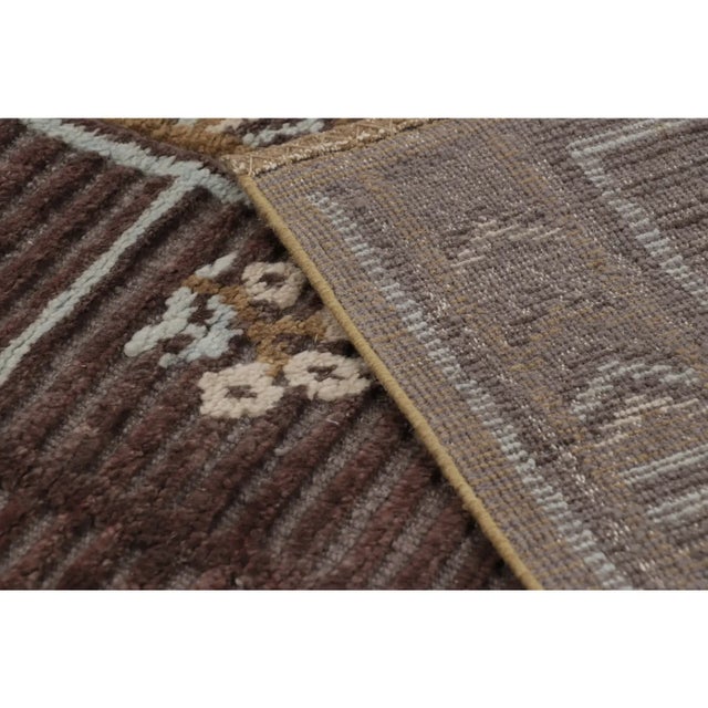 Taupe Contemporary Art Deco Style Geometric Wool Rug by Rug & Kilim, India For Sale - Image 8 of 10