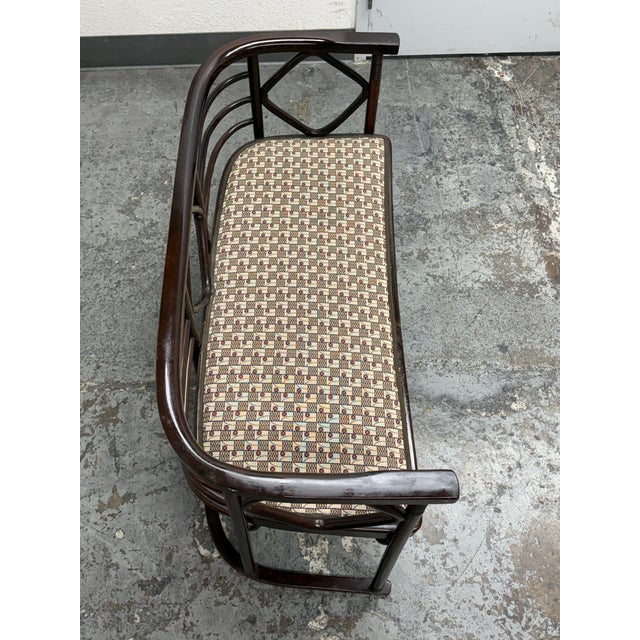 Textile Josef Hoffmann Fledermaus Cabaret Settee, Circa 1905 For Sale - Image 7 of 12