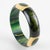 Forest Green Belle Kogan Bakelite Bracelet Bangle with Laminated Elongated Dots For Sale - Image 8 of 9