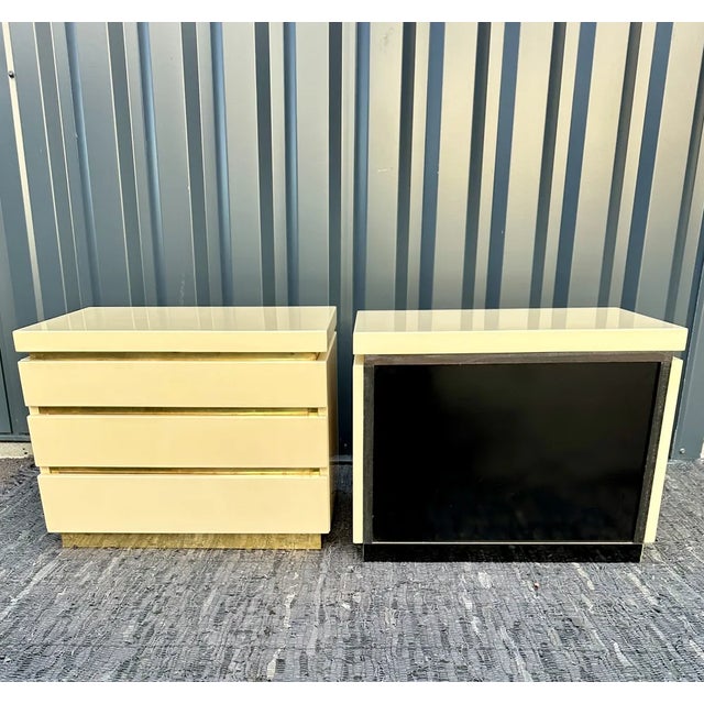 Vintage Bedside Tables by Jean Claude Mahey, 1960s, Set of 2 For Sale - Image 9 of 12