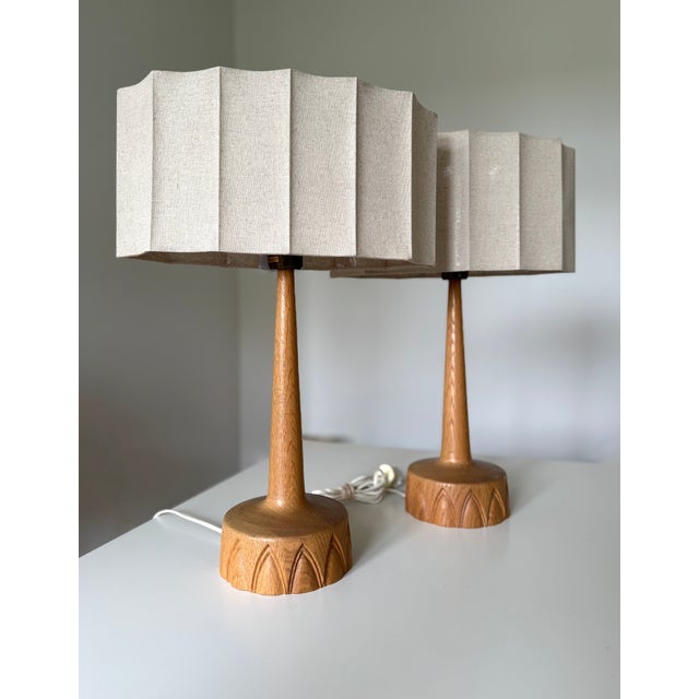 Oak Table Lamps by Ab Stilarmatur Tranås, Sweden, 1960s, Set of 2 For Sale - Image 12 of 12