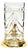 Waterford Crystal Overture Hurricane Table Lamp With Brass Base 11.5" For Sale