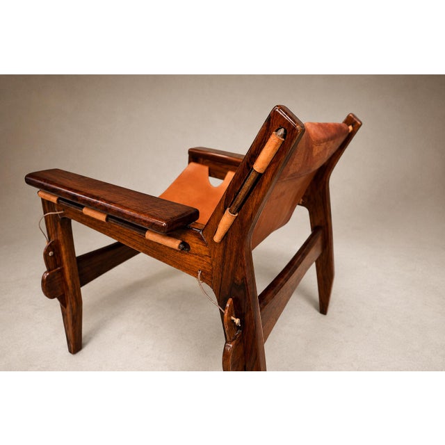Brazilian Modern “Kilin” Armchairs in Jacarandá Rosewood & Leather by Sergio Rodrigues, 1973 For Sale - Image 18 of 18