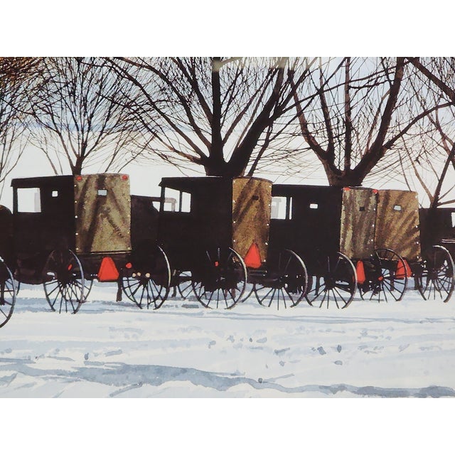 Vintage Dan Patterson, AWS and NWS member, lithograph titled The Sabbath, in excellent condition. Carriage procession on...