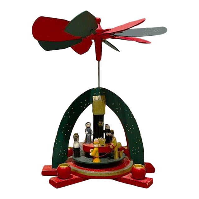 Vintage German Christmas Windmill Pyramid For Sale