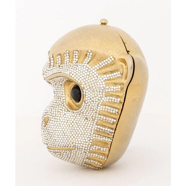 Contemporary Judith Leiber Swarovski Crystal Monkey Clutch For Sale - Image 3 of 11