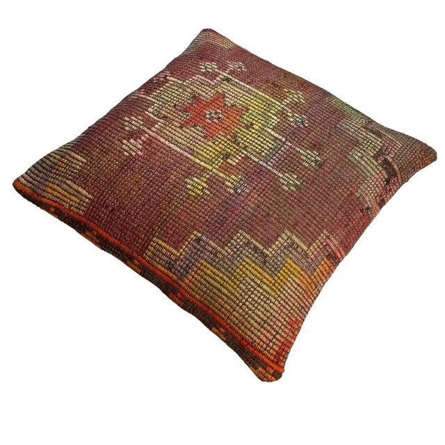1970s Vintage Turkish Kilim Cushion Cover, 1970s For Sale - Image 5 of 10