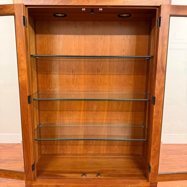 Vintage Cherry Display Cabinet For Sale In Seattle - Image 6 of 9