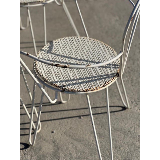 Metal Wrought Iron Garden Furniture by Mathieu Matégot, 1950, Set of 5 For Sale - Image 7 of 9