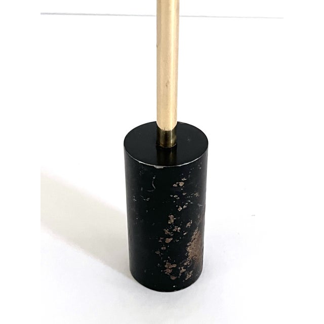 Vintage Art Deco Style Brass Sculpture, Abstract Face on Stand For Sale - Image 10 of 12