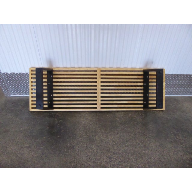 Vintage Large George Nelson Style Slatted Bench For Sale - Image 9 of 10
