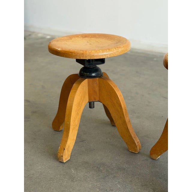 Vintage Industrial Swivel Stools - Price Per Stool- One Available For Sale - Image 11 of 18