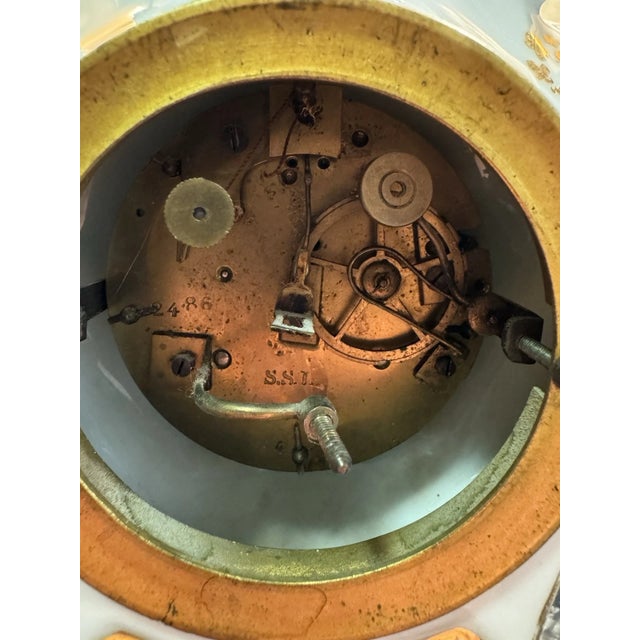 19th Century French Meissen Style Floral Porcelain Clock For Sale In Los Angeles - Image 6 of 12