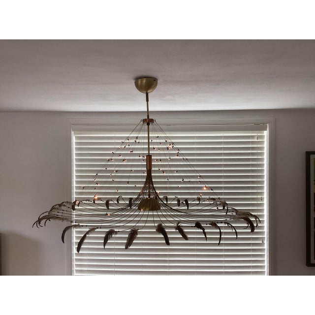 Metal Ceiling Lamp Bird by Quasar Holland , Brass, Copper 1980 For Sale - Image 7 of 10