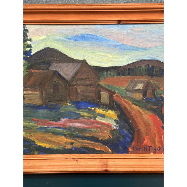 Kersti Flyckt, Mountain Landscape, 1960s, Oil on Panel, Framed For Sale - Image 16 of 18