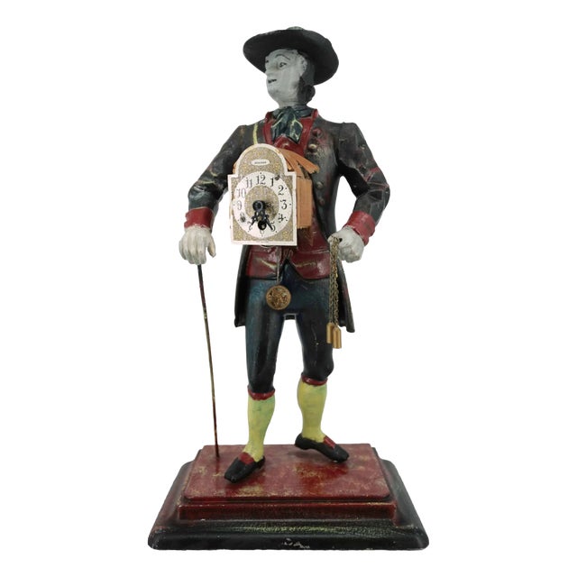 Gentleman on a Walk Clock For Sale