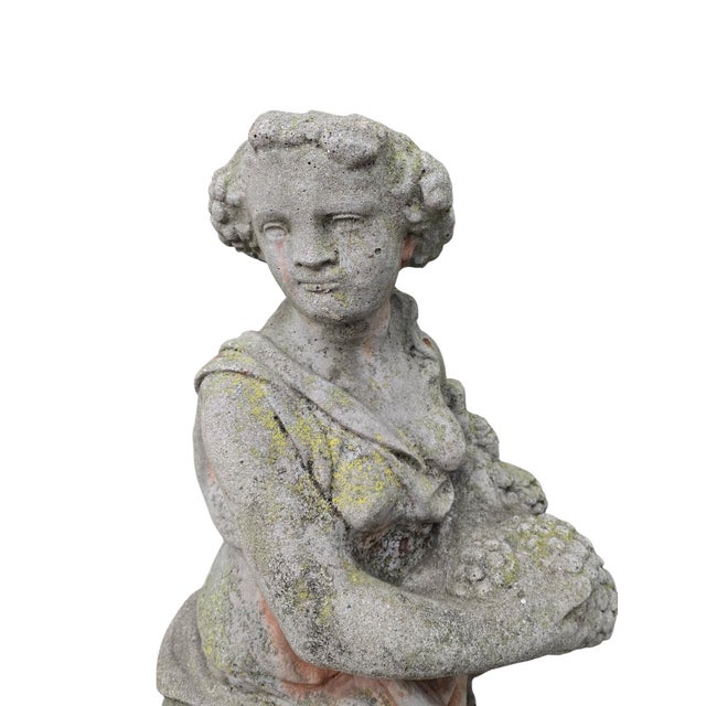 Vintage Classical Garden Maiden Statue For Sale - Image 9 of 11