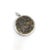 Modern 1990s Bronze Byzantine Coin Pendant in 14k White Gold Mount For Sale - Image 3 of 5