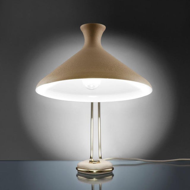 Mid-Century Modern Mid-Century Table or Desk Lamp with Shrink Varnish Diabolo Design, 1950s For Sale - Image 3 of 9