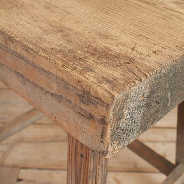 1920s Small Antique Elm Side Table, 1920s For Sale - Image 5 of 10