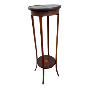 Antique 19th Century Edwardian Sheraton Mahogany Inlaid Plant Stand