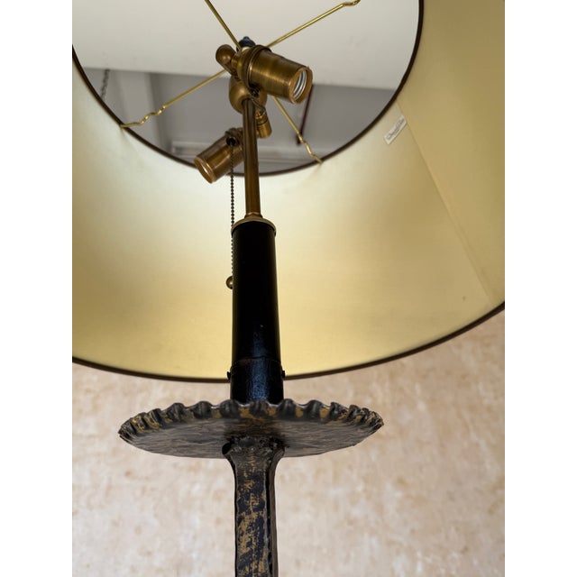Spanish 1950's Iron Floor Lamp With Twisted Stem With Patinated Finish For Sale - Image 18 of 18