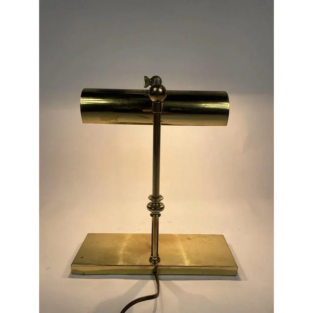 Gold Vintage Ministeriale Table Lamp in Brass, 1960s For Sale - Image 8 of 11