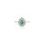 Early 21st Century VRJewels 14k Gold Emerald Diamond Double Halo Vintage Engagement Ring Size 6 For Sale - Image 5 of 16