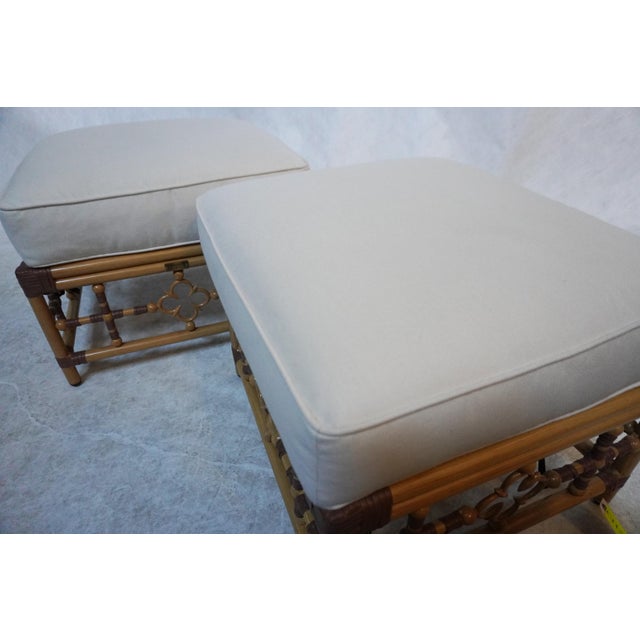 Lane Venture Mimi Outdoor Ottomans by Celerie Kemble, A Pair For Sale In Los Angeles - Image 6 of 11