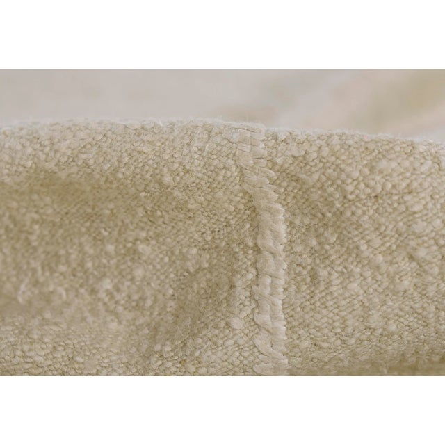 Pure Salt Koukila Ivory Hand Woven Linen Area Rug, 6'3" X 9' For Sale - Image 4 of 9