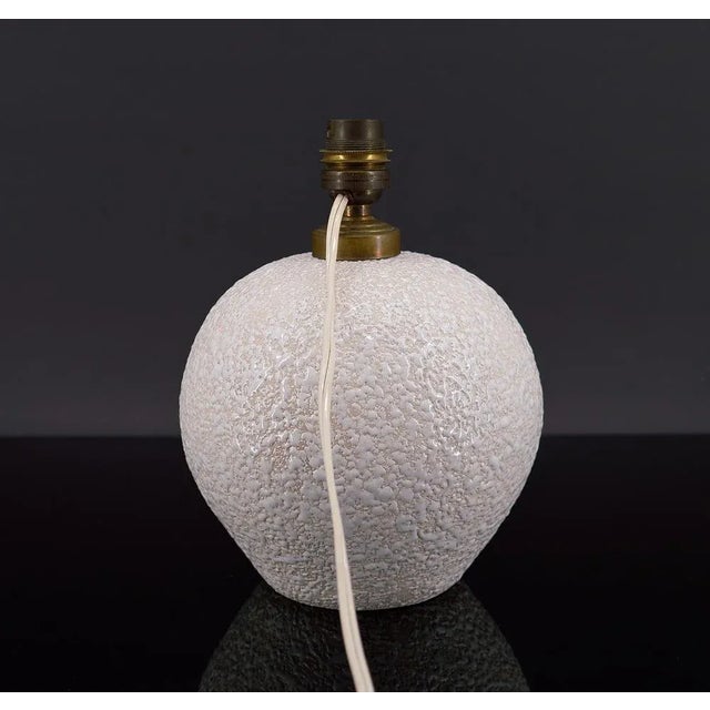 Modern Besnard White Ceramic Lamp, France, 1930s For Sale - Image 3 of 10