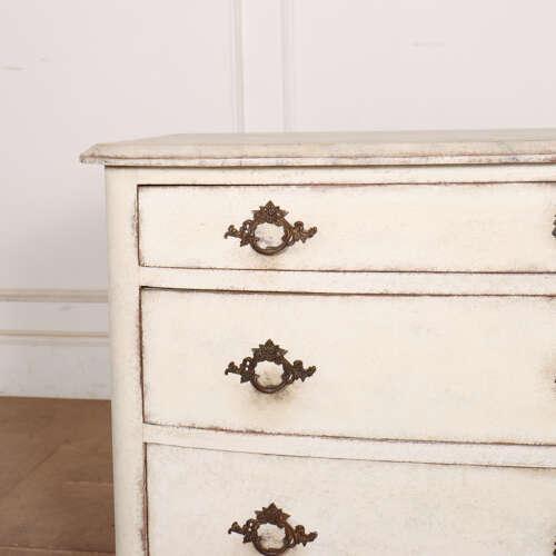 French Bow Front Chest of Drawers For Sale - Image 3 of 12