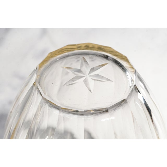 Wonderful Large Antique Sterling Silver Crystal Vanity Jar Edwardian Faceted Dresser Cut Crystal For Sale - Image 17 of 17