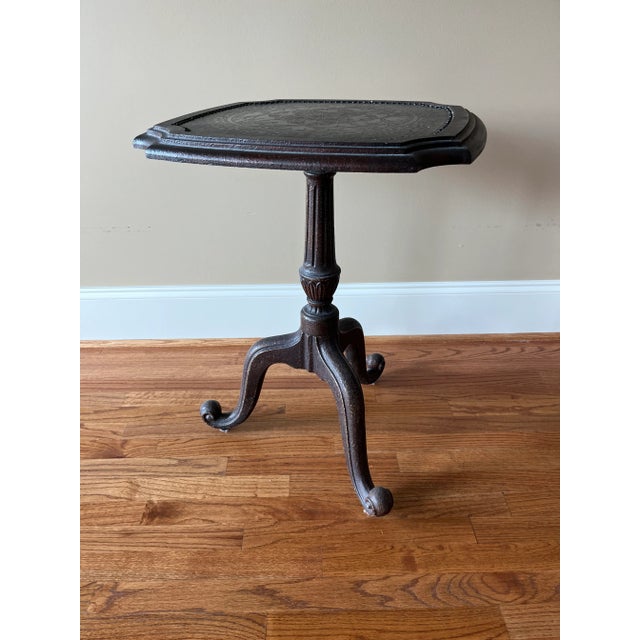 This MAITLAND-SMITH Pedestal Accent Table is a beautiful addition to any room. It is made of a molded iron and is very...